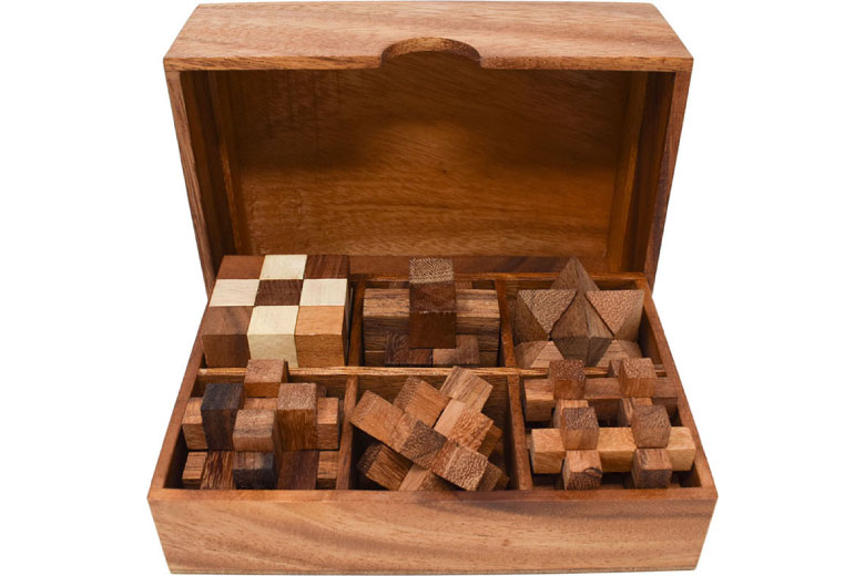 木製パズル6個セットの画像