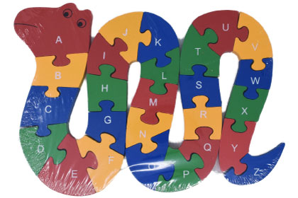 カラフルパズルへびの画像