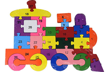 カラフルパズル汽車の画像