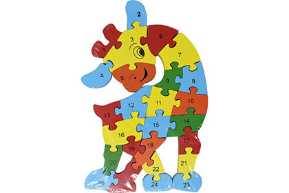 カラフルパズルきりんの画像