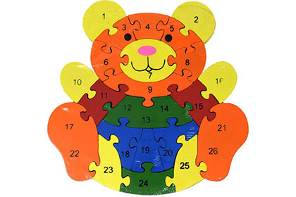 カラフルパズルくまの画像