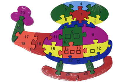 カラフルパズルヘリコプターの画像