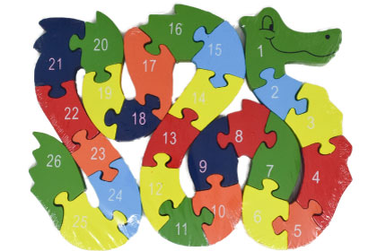 カラフルパズルへびの画像
