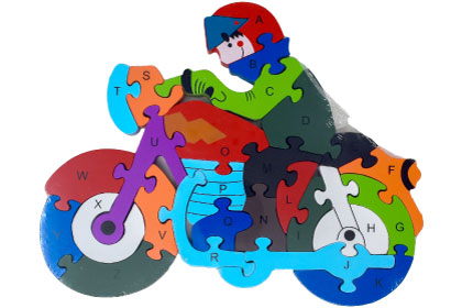 カラフルパズルバイクの画像