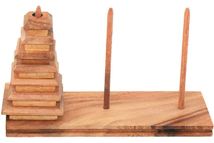 ハノイの塔7段の画像